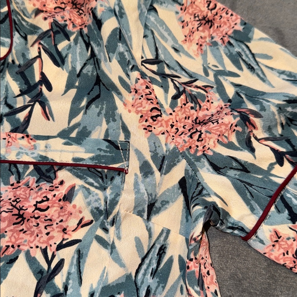 Cynthia Rowley -Women’s Sleepwear Floral Button Down Pajama Shirt Size Medium - Picture 8 of 15